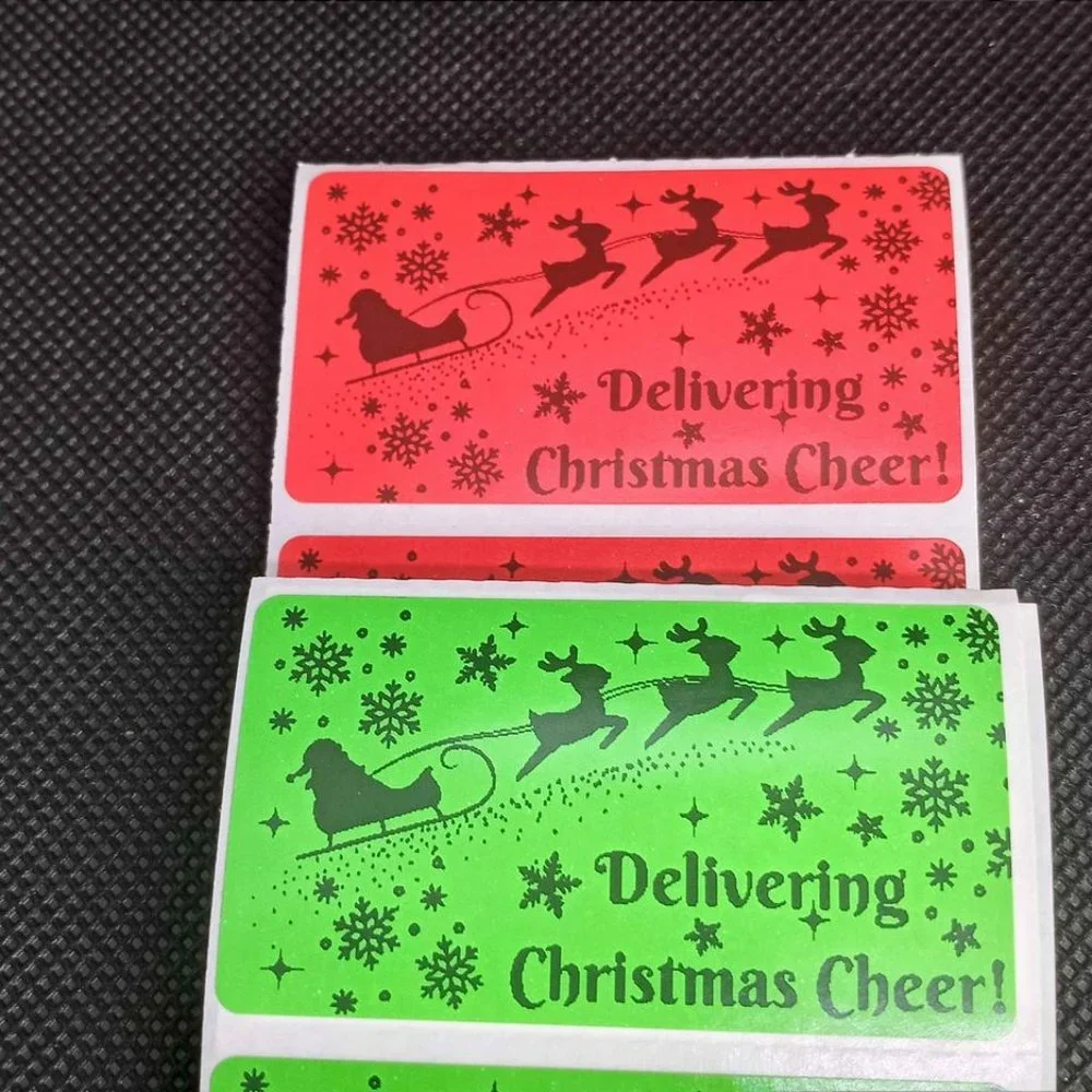 💙100 Christmas Cheer- Shipping Labels Thermal Packaging Stickers 2.25